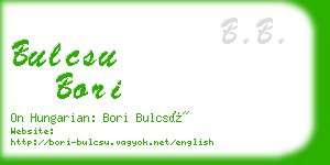 bulcsu bori business card